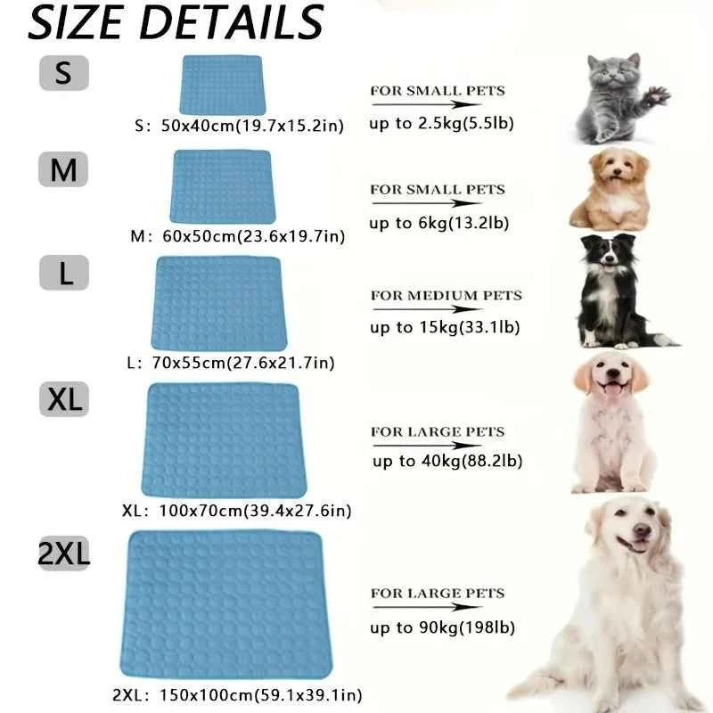 Cooling Mat for Pets - Pressure-Activated, No Electricity Needed