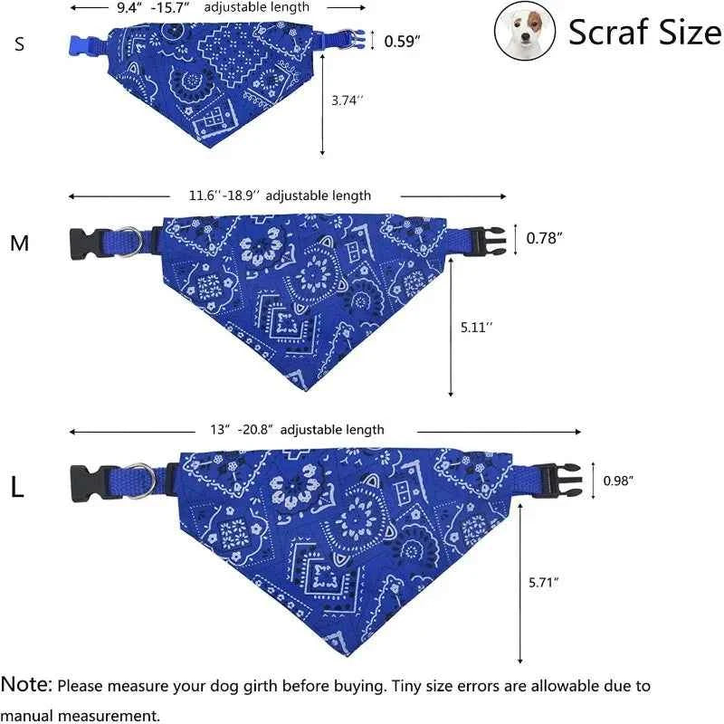 Adjustable bandana / scarf for dogs and cats - washable and stylish accessory
