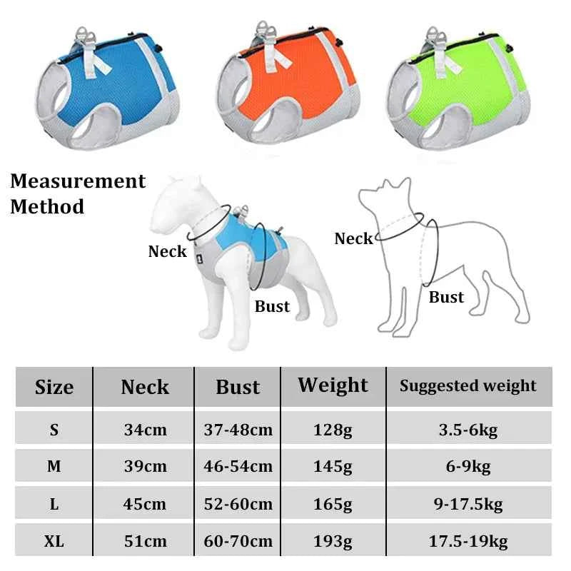 Cooling vest for dogs – adjustable, reflective and quick release