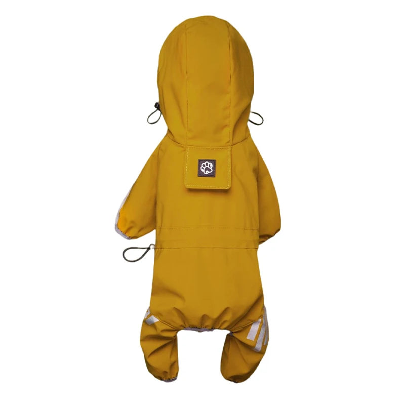 Dog raincoat, reflective with hood