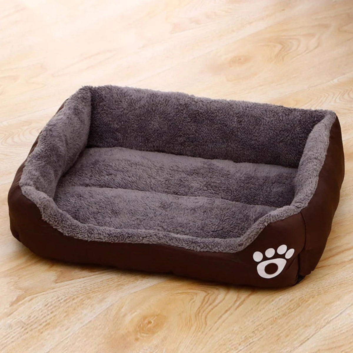 Plush pet bed