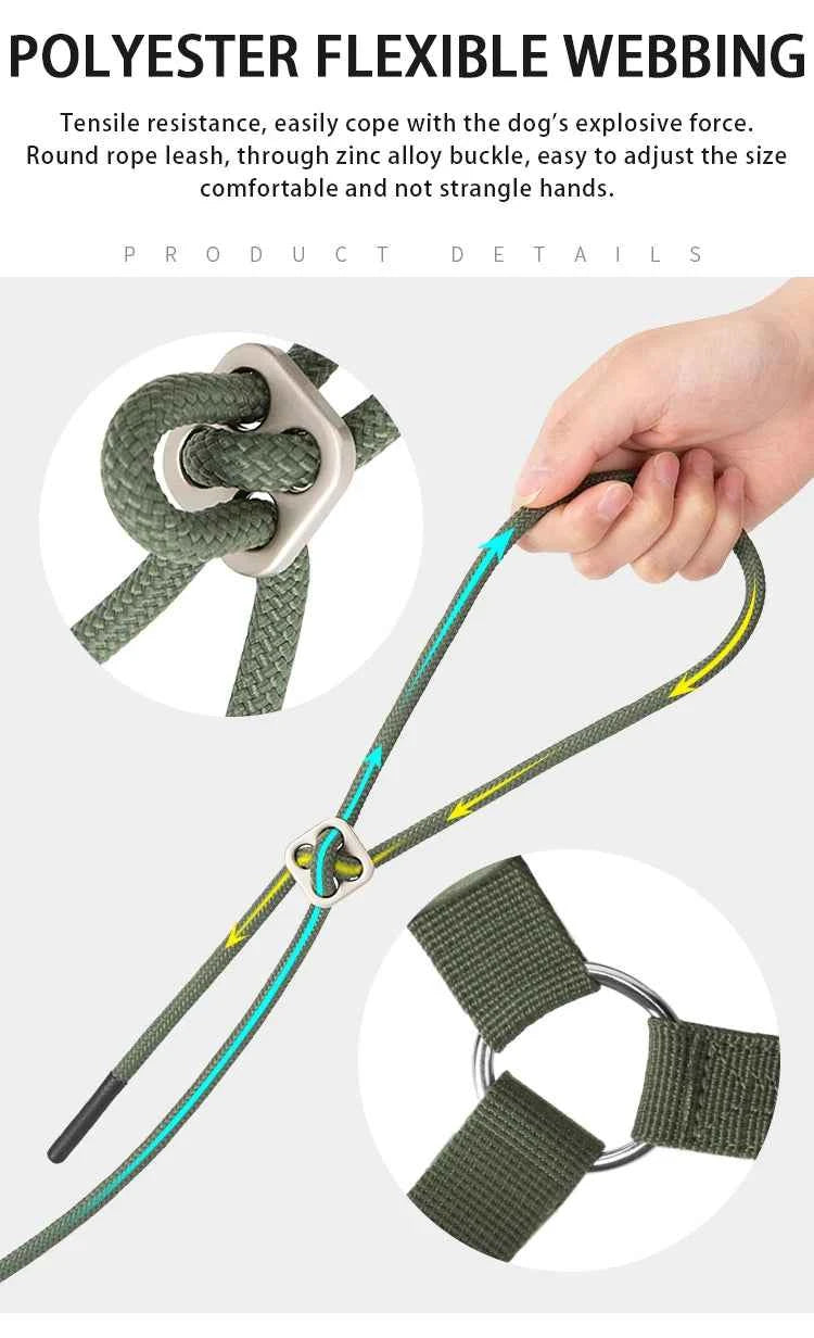 Dog harness and leash – adjustable and reflective set