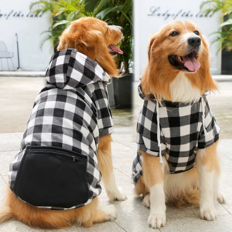 Winter dog coat with hood