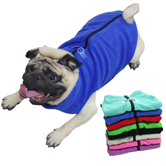 Winter fleece clothing for dogs