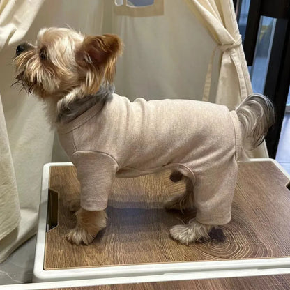 Solid color sweater for dogs