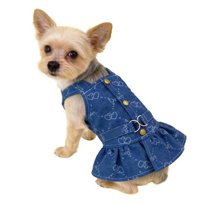 Denim Dog Dress – Cute Summer Outfit for Small Dogs