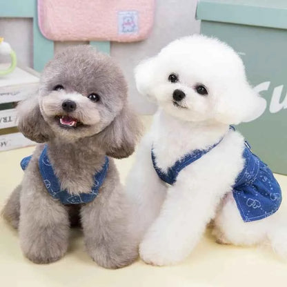 Denim Dog Dress – Cute Summer Outfit for Small Dogs