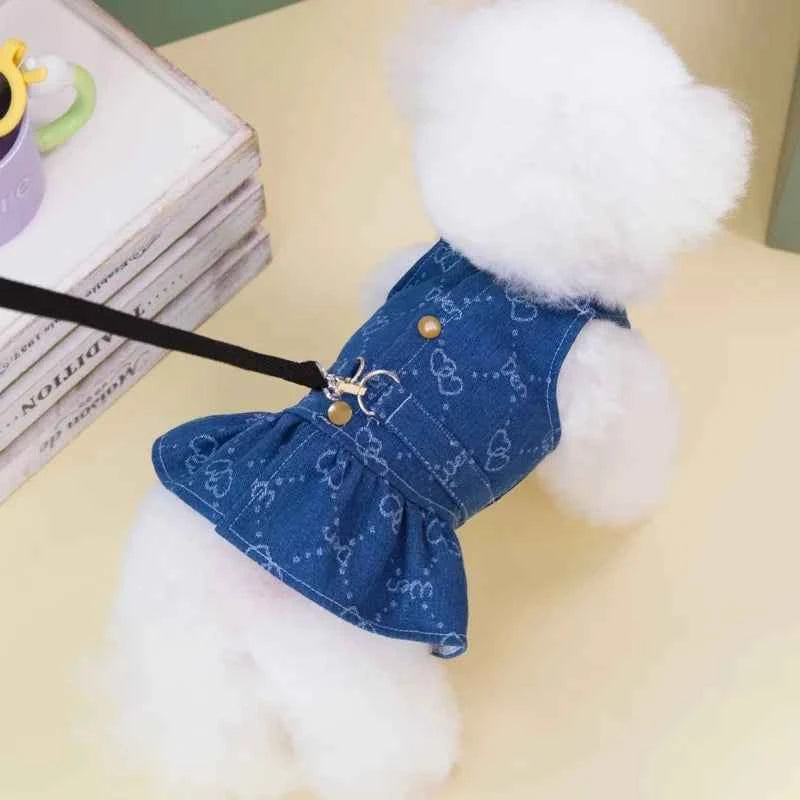 Denim Dog Dress – Cute Summer Outfit for Small Dogs