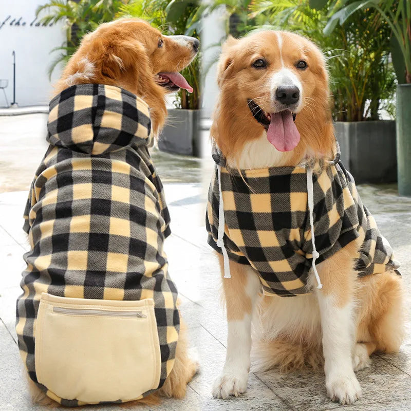 Winter dog coat with hood