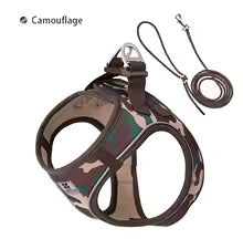 Dog harness and leash – adjustable and reflective set