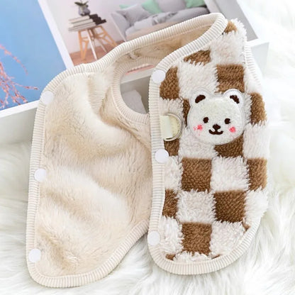 Winter dog coat with buttons and buckle
