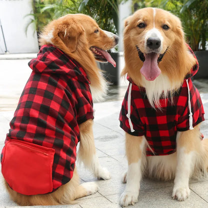 Winter dog coat with hood