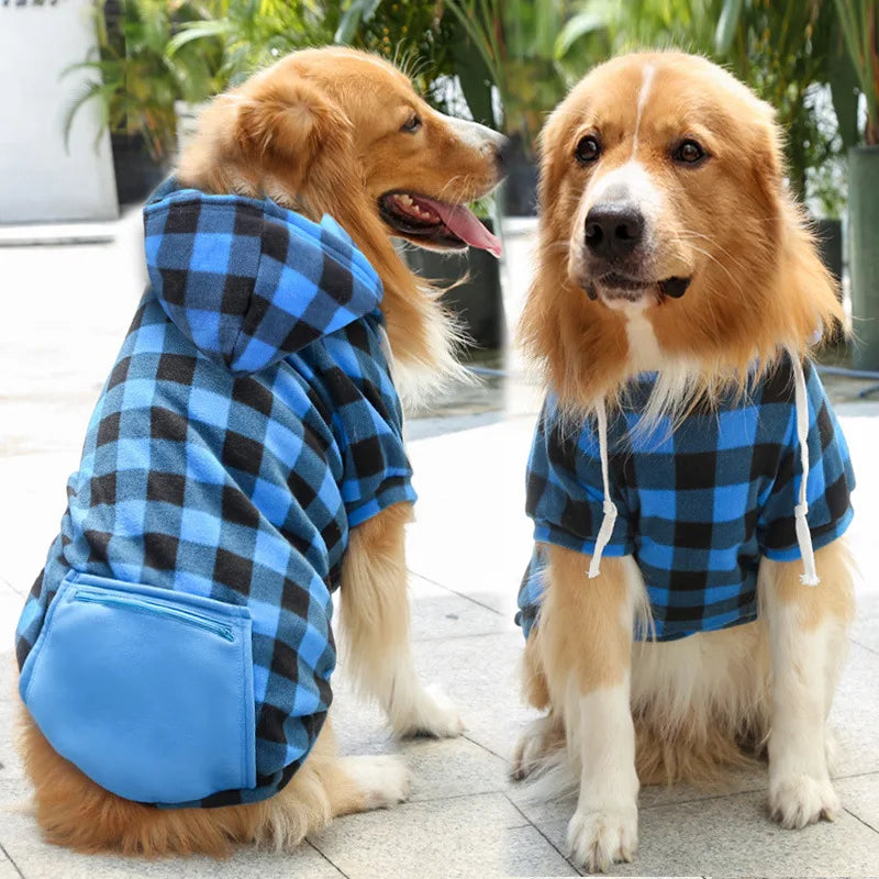 Winter dog coat with hood