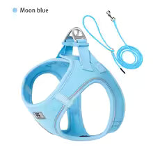 Dog harness and leash – adjustable and reflective set