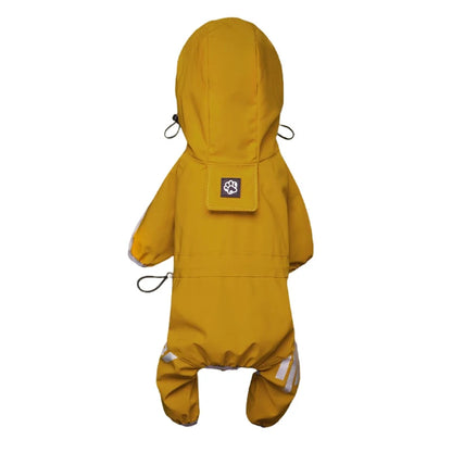 Dog raincoat, reflective with hood