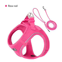 Dog harness and leash – adjustable and reflective set