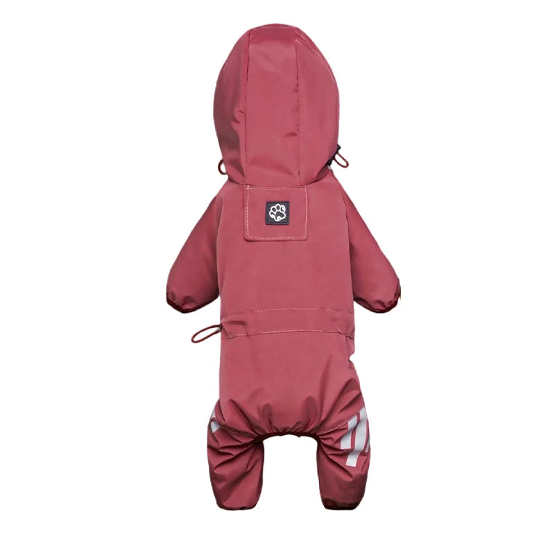 Dog raincoat, reflective with hood