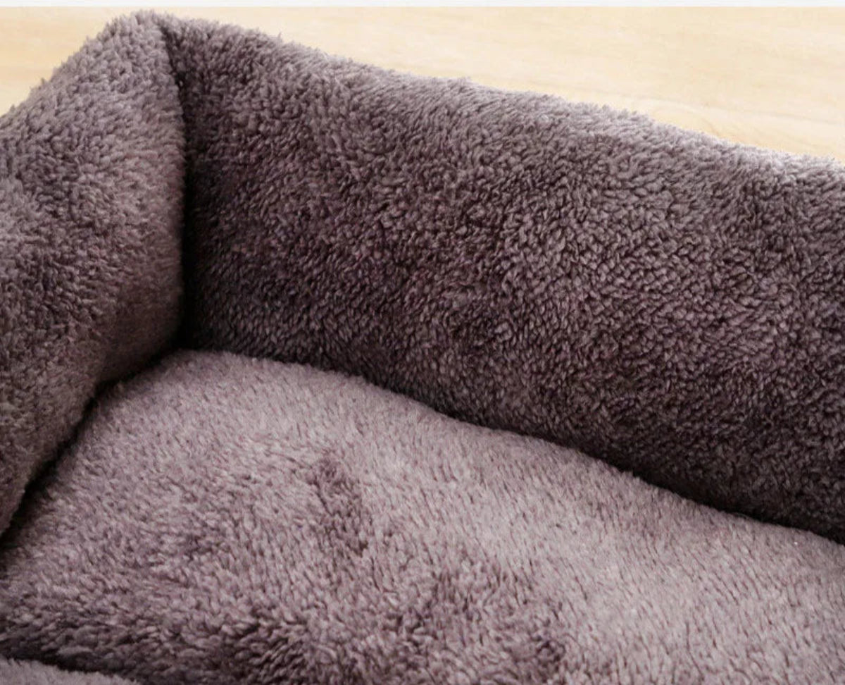 Plush pet bed