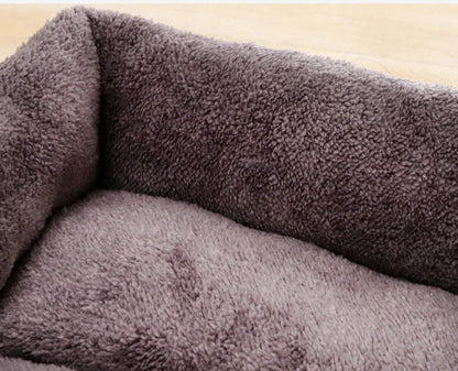 Plush pet bed
