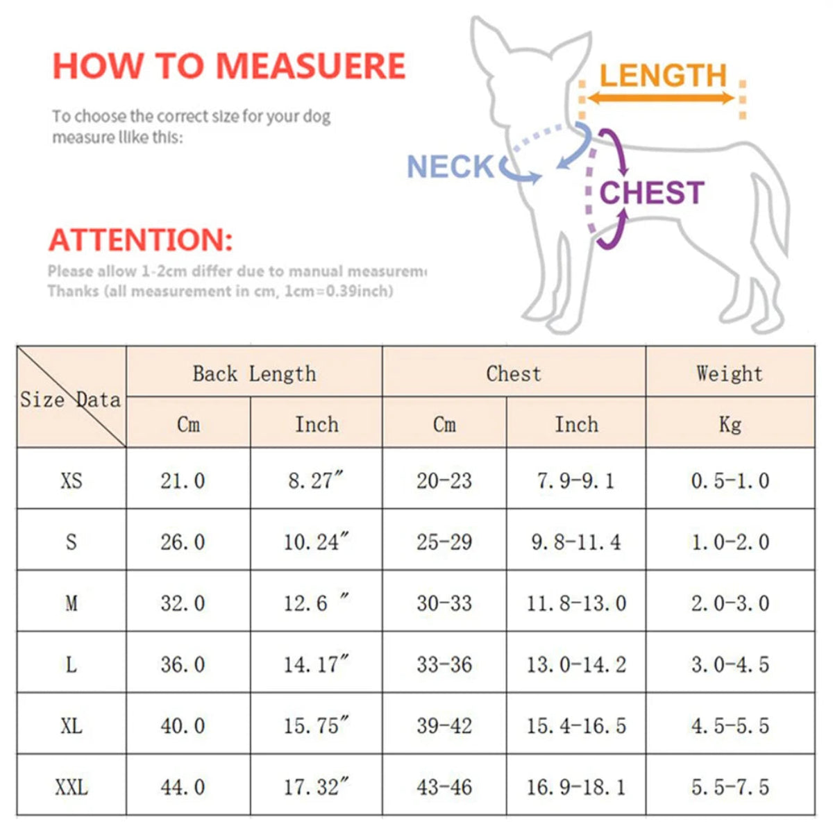 Sweater for small puppies