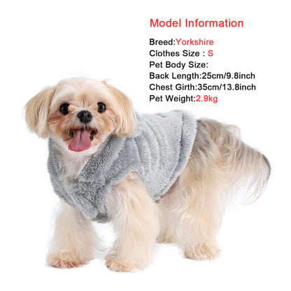 Soft Winter Fleece Dog Coat with Hood - Perfect Winter Clothes for Puppies