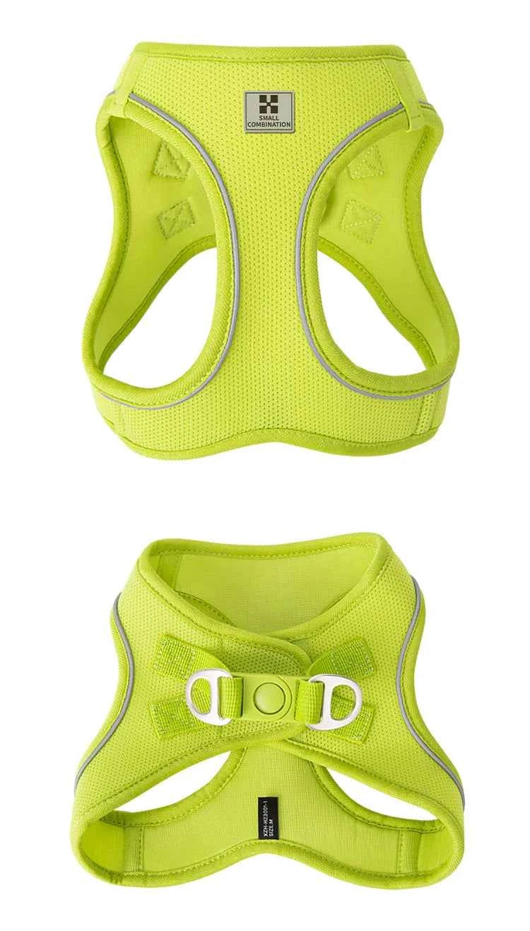 Dog harness and leash – adjustable and reflective set