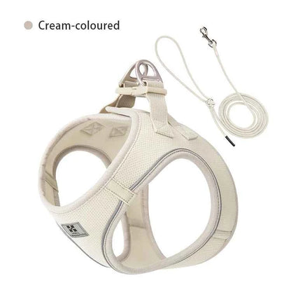 Dog harness and leash – adjustable and reflective set