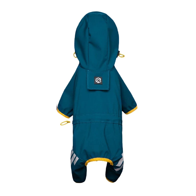 Dog raincoat, reflective with hood