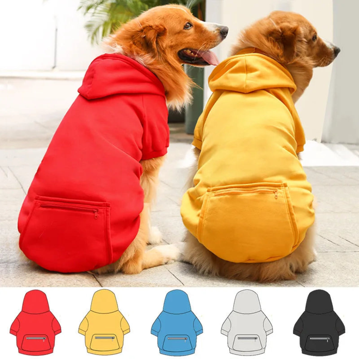 Winter dog coat with hood