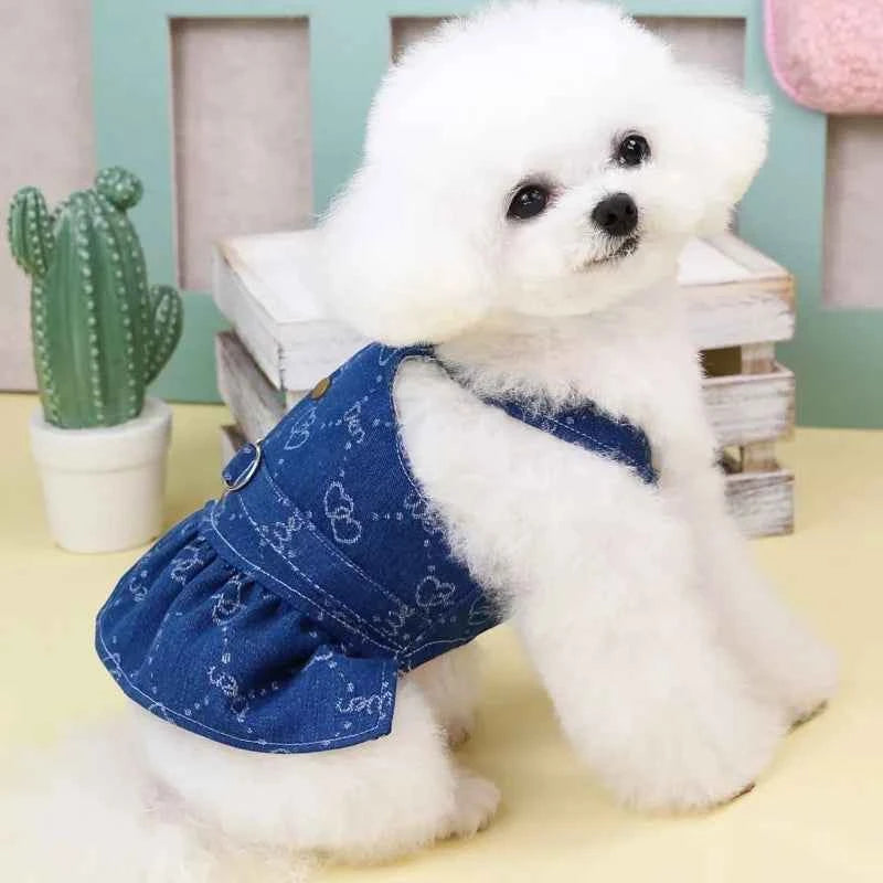 Denim Dog Dress – Cute Summer Outfit for Small Dogs