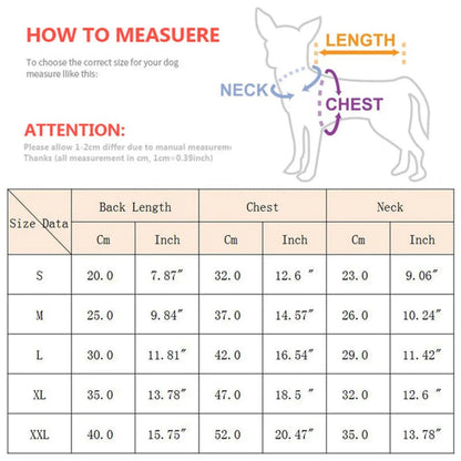 Winter dog coat with buttons and buckle