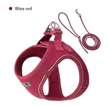 Dog harness and leash – adjustable and reflective set